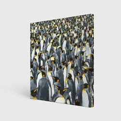 Холст квадратный Пингвины Penguins, цвет: 3D-принт