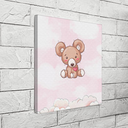 Холст квадратный Плюшевый мишка игрушка, цвет: 3D-принт — фото 2