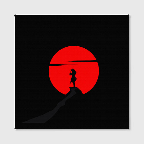 Картина квадратная SAMURAI RED MOON / 3D-принт – фото 2