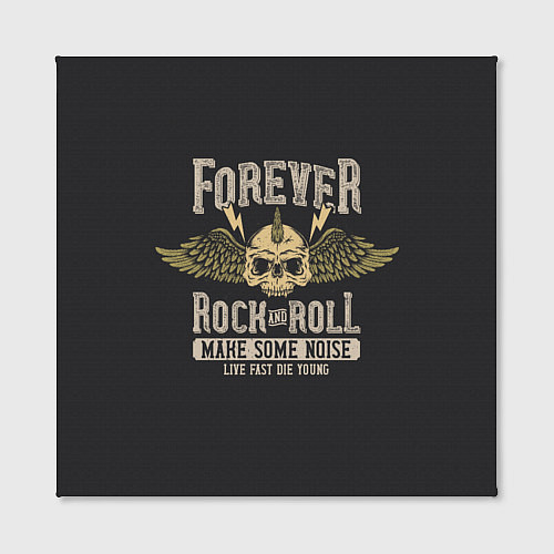 Картина квадратная FOREVER ROCK AND ROLL / 3D-принт – фото 2
