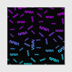 Холст квадратный NASA NEON PATTERN, цвет: 3D-принт — фото 2
