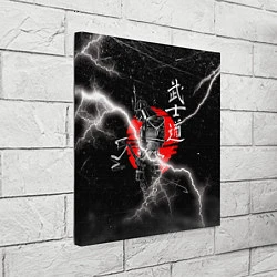 Холст квадратный Самурай Бусидо Иероглифы Samurai Lightning, цвет: 3D-принт — фото 2