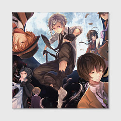 Холст квадратный Проза бродячих псов арт, цвет: 3D-принт — фото 2