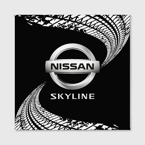 Картина квадратная NISSAN SKYLINE Следы / 3D-принт – фото 2