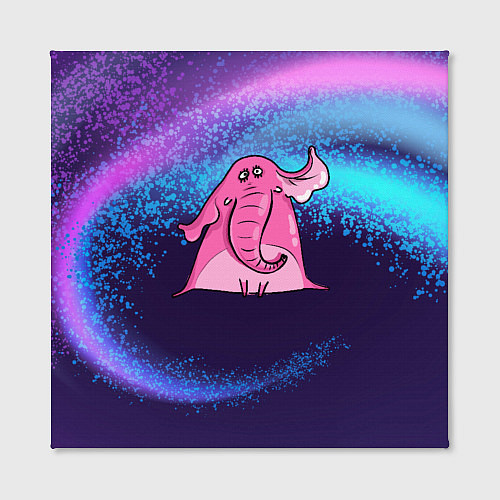 Картина квадратная Розовый слоник / 3D-принт – фото 2