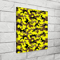 Холст квадратный Камуфляж Жёлто-Коричневый, цвет: 3D-принт — фото 2