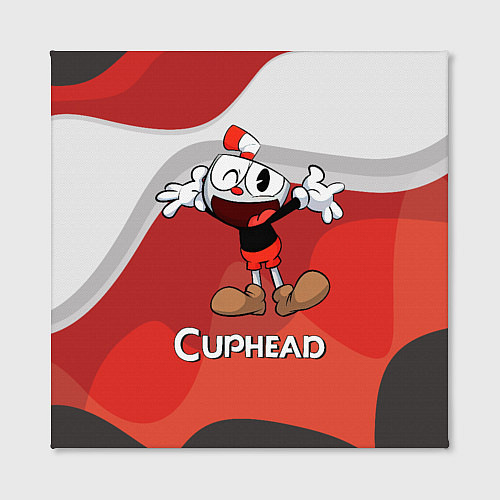 Картина квадратная Cuphead веселая красная чашечка / 3D-принт – фото 2