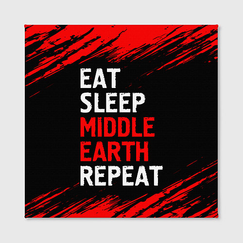 Картина квадратная Eat Sleep Middle Earth Repeat Краски / 3D-принт – фото 2