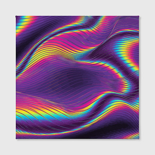 Картина квадратная Neon fashion pattern Wave / 3D-принт – фото 2