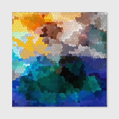 Картина квадратная Осенний мозаичный узор / 3D-принт – фото 2
