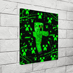 Холст квадратный MINECRAFT - CREEPER МАЙНКРАФТ, цвет: 3D-принт — фото 2