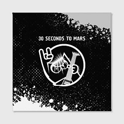 Холст квадратный 30 Seconds to Mars КОТ Краска, цвет: 3D-принт — фото 2