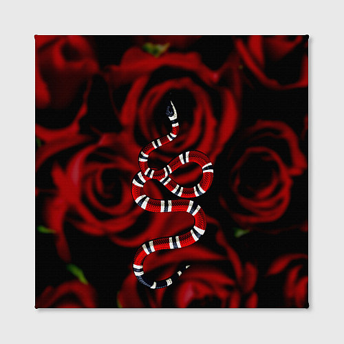 Картина квадратная Змея в Цветах Розы Snake Rose / 3D-принт – фото 2