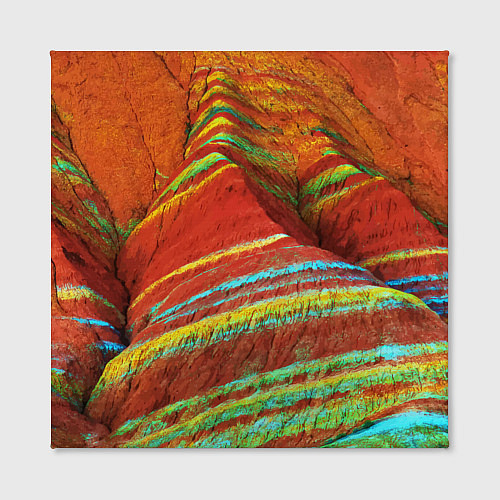 Картина квадратная Знаменитые разноцветные горы Китай / 3D-принт – фото 2