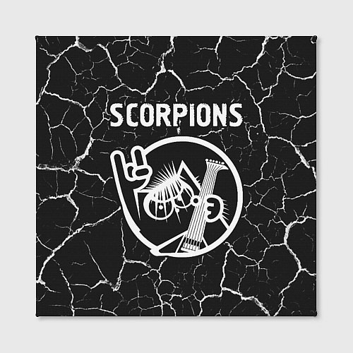 Картина квадратная Scorpions КОТ Трещины / 3D-принт – фото 2