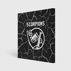 Холст квадратный Scorpions КОТ Трещины, цвет: 3D-принт
