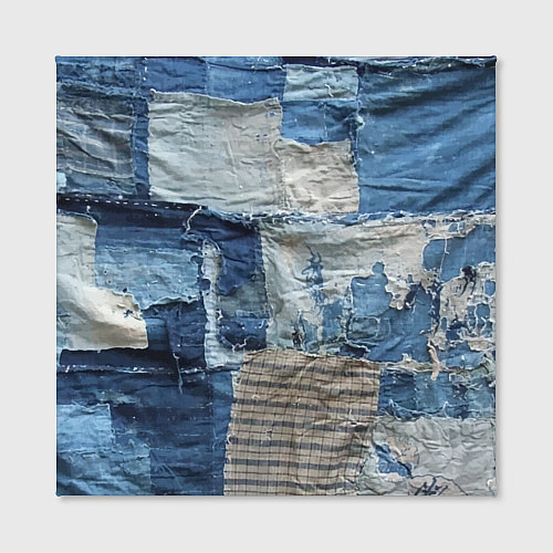 Картина квадратная Пэчворк Рваная ткань Hype / 3D-принт – фото 2