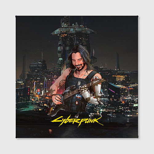 Картина квадратная Johnny в гитарой Джонни Cyberpunk2077 / 3D-принт – фото 2