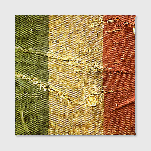 Картина квадратная Флаг Италии Мешковина Flag of Italy Burlap / 3D-принт – фото 2