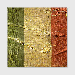 Холст квадратный Флаг Италии Мешковина Flag of Italy Burlap, цвет: 3D-принт — фото 2