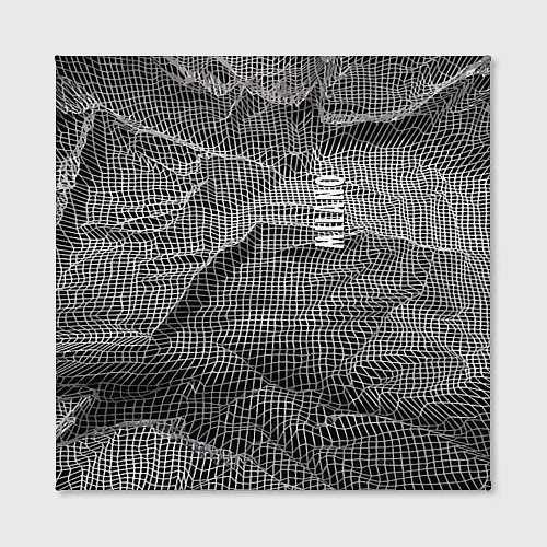 Картина квадратная Мятая сетчатая ткань Crumpled Mesh Fabric / 3D-принт – фото 2