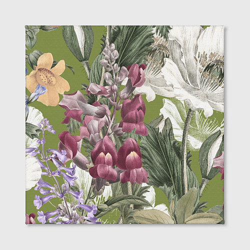 Картина квадратная Цветы Ностальгический Весенний Узор / 3D-принт – фото 2