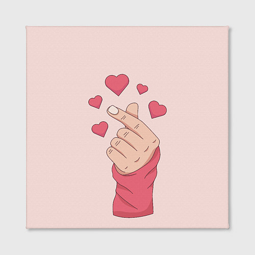 Картина квадратная Жест Хани сердце из EXID / 3D-принт – фото 2