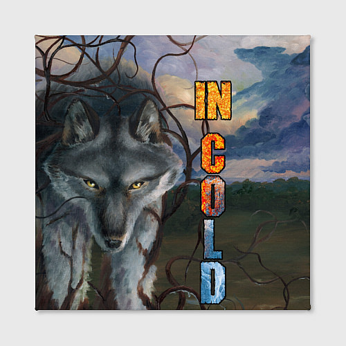 Картина квадратная IN COLD wolf with logo / 3D-принт – фото 2