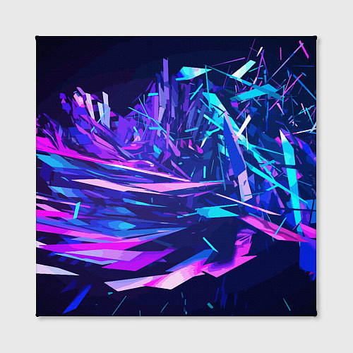 Картина квадратная Абстрактная неоновая композиция Abstract neon comp / 3D-принт – фото 2