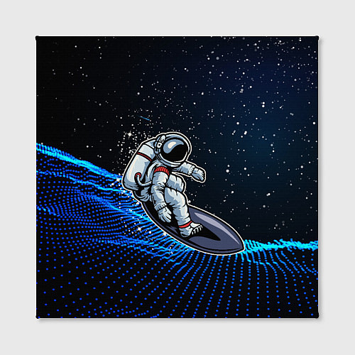 Картина квадратная Космонавт на серфинге / 3D-принт – фото 2