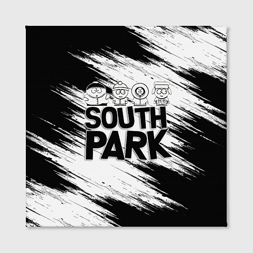 Картина квадратная Южный парк - персонажи и логотип South Park / 3D-принт – фото 2