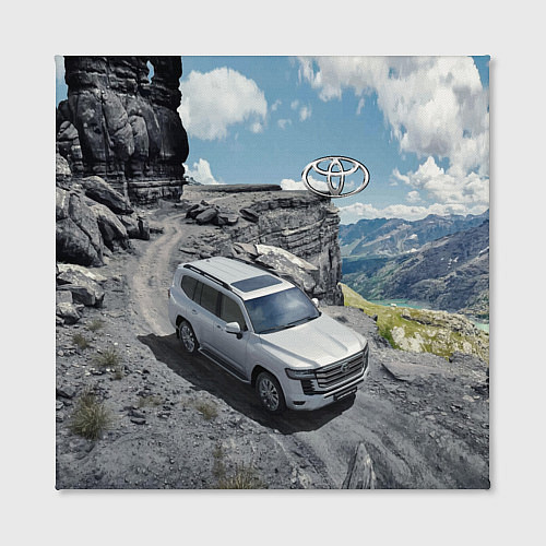 Картина квадратная Toyota Land Cruiser 300 Горная дорога / 3D-принт – фото 2