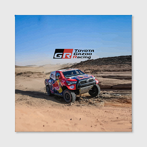 Картина квадратная Toyota Gazoo Racing Rally Desert Competition Ралли / 3D-принт – фото 2
