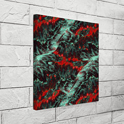 Холст квадратный Красно-Белая Вулканическая Лава, цвет: 3D-принт — фото 2