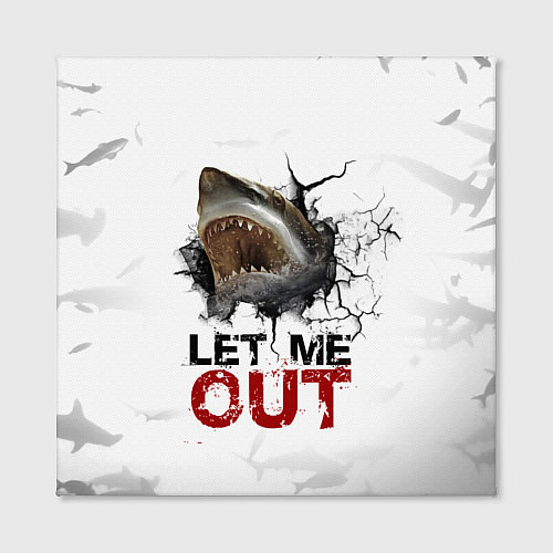 Картина квадратная Акула Let me out - пасть акулы / 3D-принт – фото 2