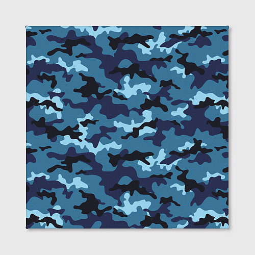 Картина квадратная Камуфляж Тёмно-Синий Camouflage Dark-Blue / 3D-принт – фото 2