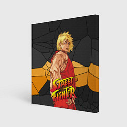 Холст квадратный Кен Мастерс - Street Fighter, цвет: 3D-принт