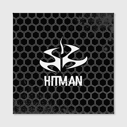 Картина квадратная Hitman Glitch на темном фоне / 3D-принт – фото 2