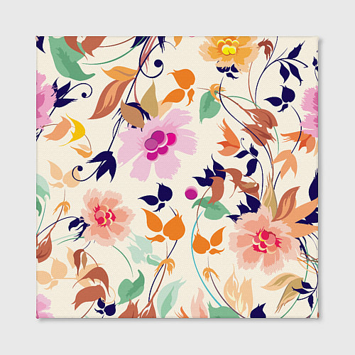 Картина квадратная Summer floral pattern / 3D-принт – фото 2