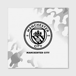 Холст квадратный Manchester City Sport на светлом фоне, цвет: 3D-принт — фото 2
