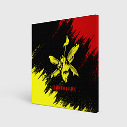 Холст квадратный Linkin Park желто-красный, цвет: 3D-принт