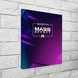 Холст квадратный Mass Effect Gaming Champion: рамка с лого и джойст, цвет: 3D-принт — фото 2