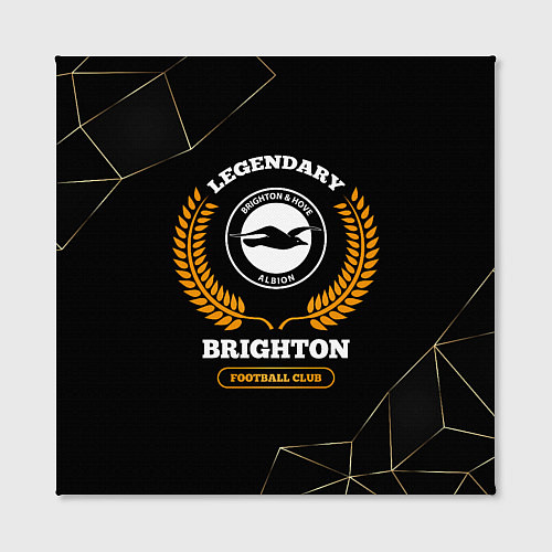 Картина квадратная Лого Brighton и надпись Legendary Football Club на / 3D-принт – фото 2