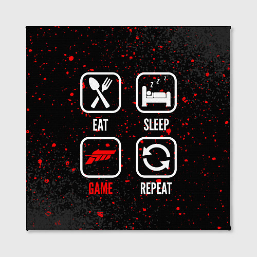 Картина квадратная Eat, Sleep, Forza Horizon, Repeat / 3D-принт – фото 2