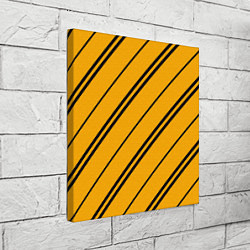 Холст квадратный Полосы желтые черные, цвет: 3D-принт — фото 2