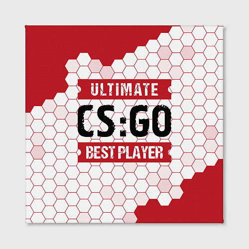 Картина квадратная CS:GO: красные таблички Best Player и Ultimate / 3D-принт – фото 2