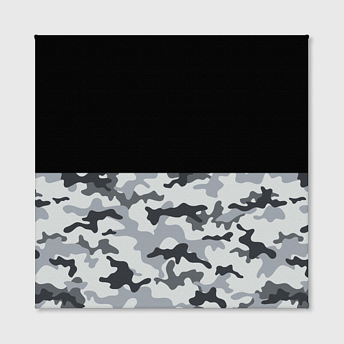 Картина квадратная Полукамуфляж Тёмно-Серый / 3D-принт – фото 2