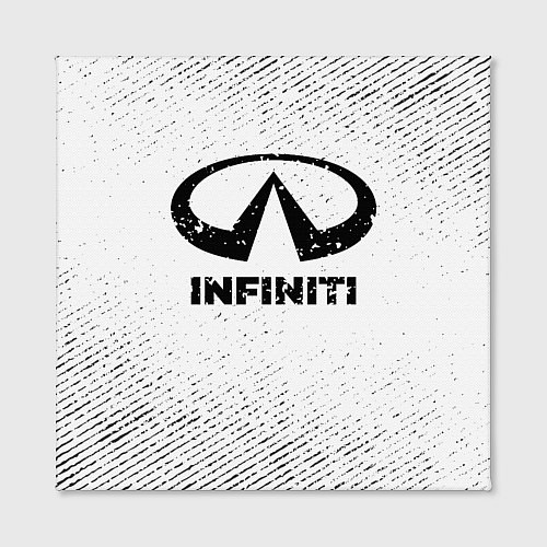 Картина квадратная Infiniti с потертостями на светлом фоне / 3D-принт – фото 2