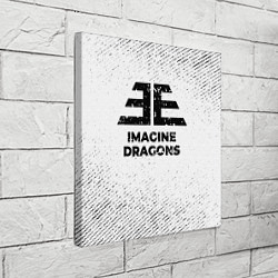 Холст квадратный Imagine Dragons с потертостями на светлом фоне, цвет: 3D-принт — фото 2