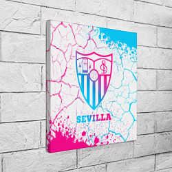 Холст квадратный Sevilla FC Neon Gradient, цвет: 3D-принт — фото 2